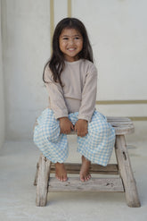 MINI VICHY TROUSERS (Blue)